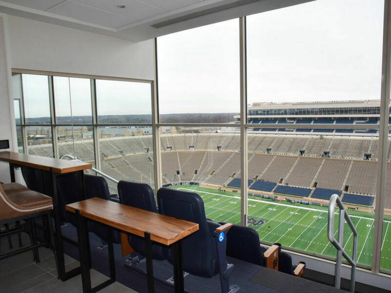 Premium Experience suite overlooking Notre Dame Stadium