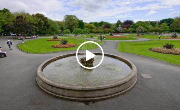 St Stephen's Green fountain in Dublin, Ireland