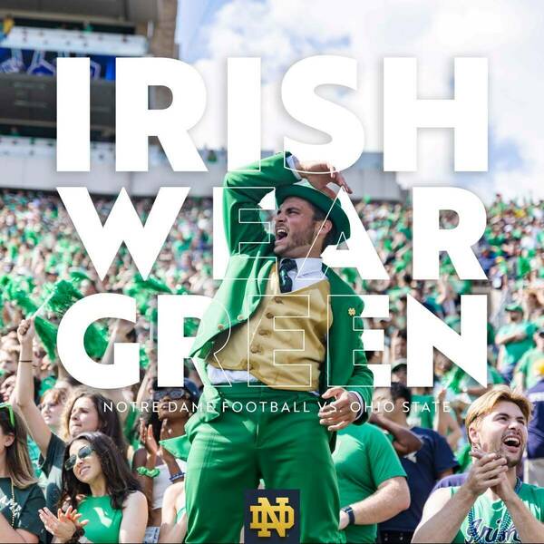 Notre Dame vs Ohio State Irish Wear Green News and Stories
