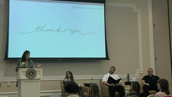 Picture of the speakers on the stage for the Food Insecurity Panel